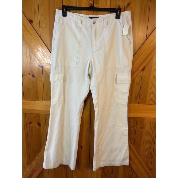 Aeropostale Women’s Low Rise Flare Utility Cream Pants NWT READ Size XL (5415) - Picture 1 of 15